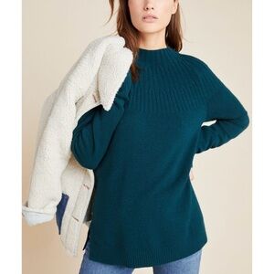 By Anthropologie Welford Tunic Sweater XS Dark Turquoise